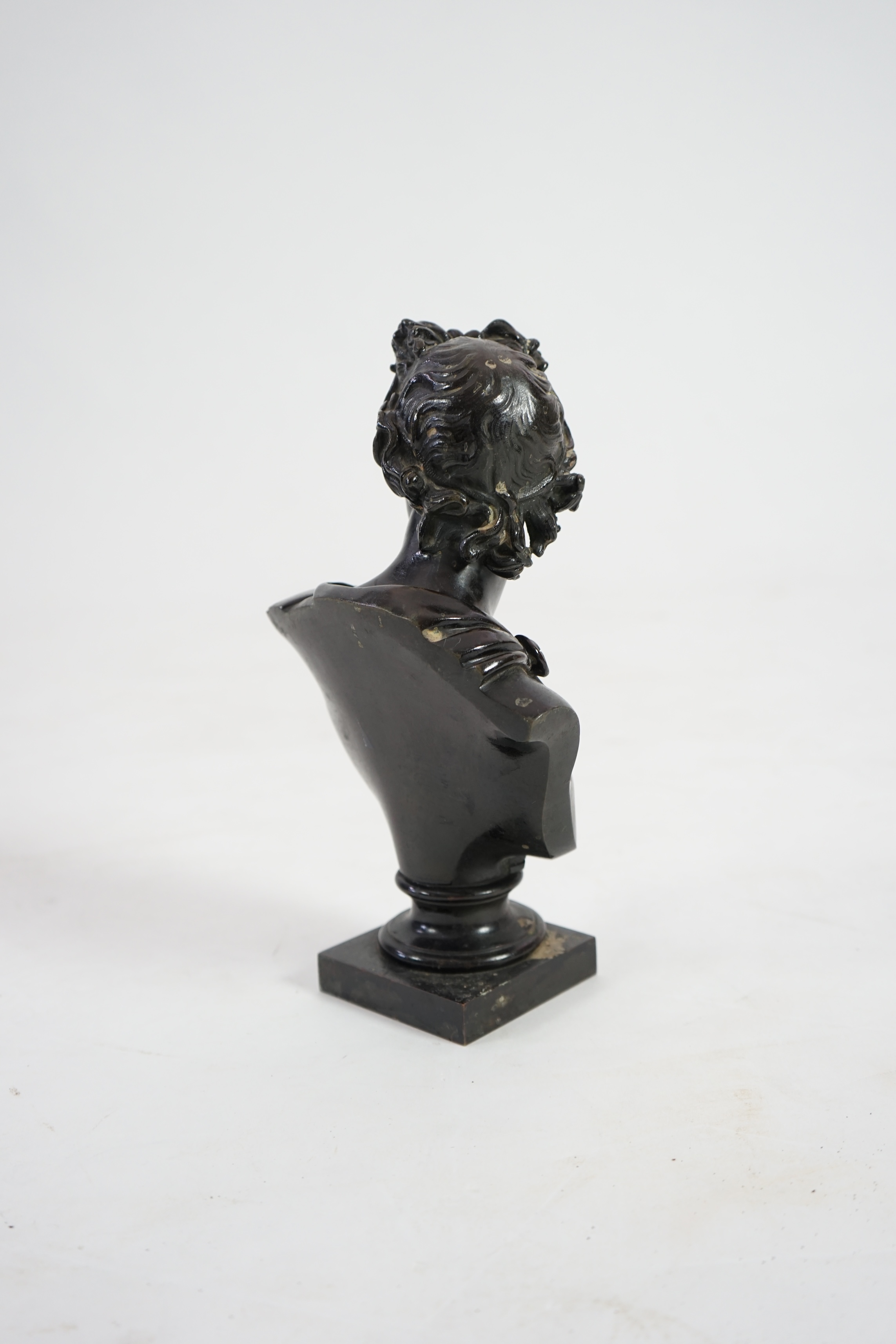 After the antique, a late 19th century Italian bronze bust of Apollo Belvedere